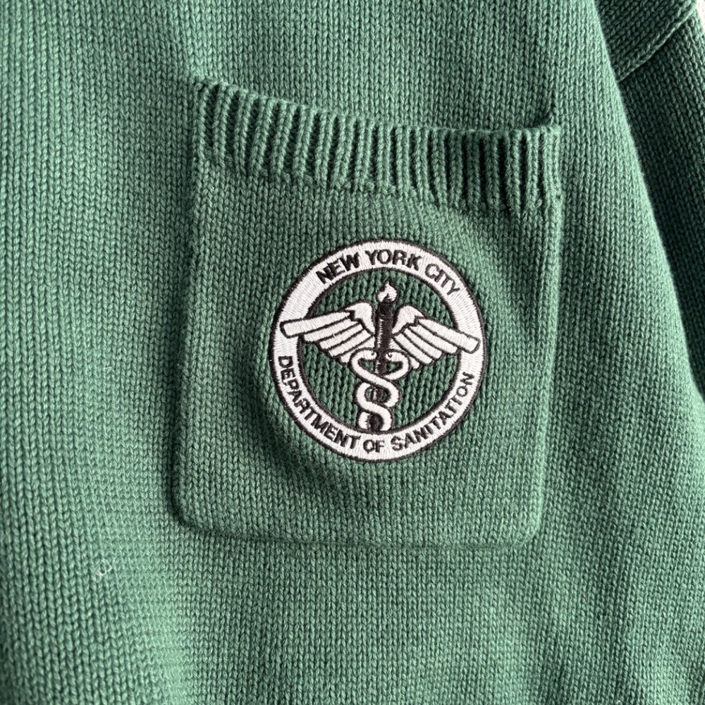 DSNY x Tombolo | Unisex NYC Sanitation Department Green Crew Neck Sweater M - Picture 6 of 8